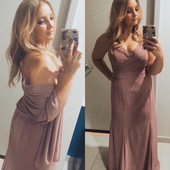 Azazie Vintage Mauve Bridesmaid Dress - Picture 1 of 8
